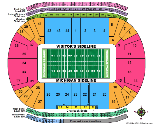 Michigan Wolverines vs. Northwestern Wildcats Tickets 2012-11-10 Ann Arbor, MI, Michigan Stadium